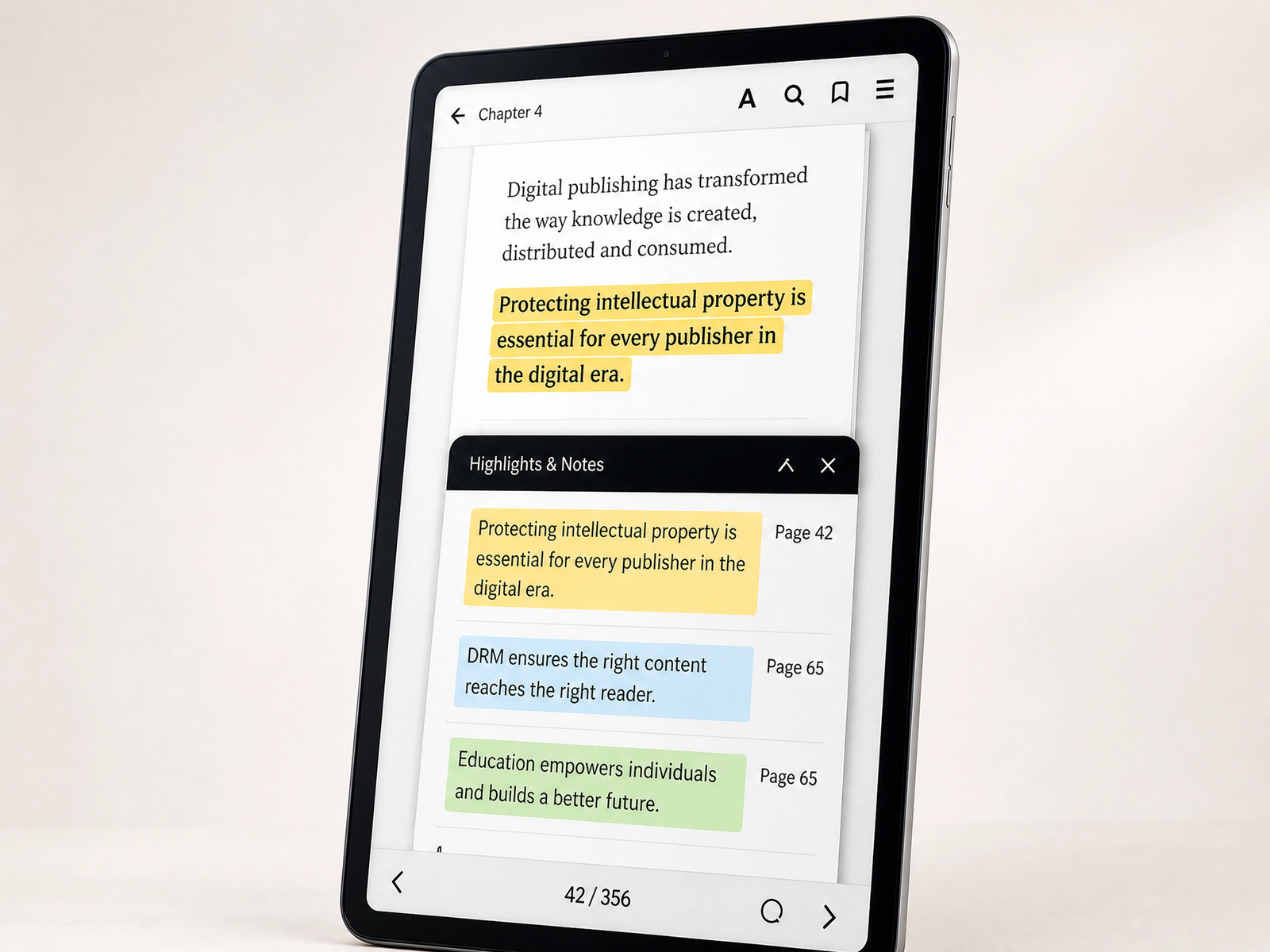 Crux eBook Reader Interface UI